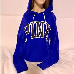 Blue VS PINK cropped hoodie worn a few times